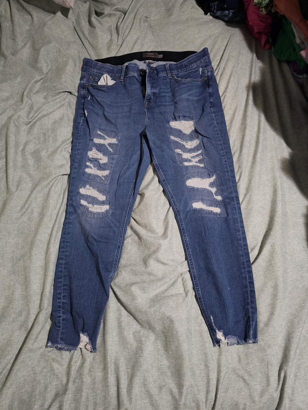 Torrid Women's Distressed Blue Ripped Jeans